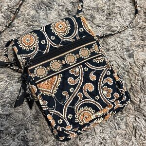 Vera Bradley black brown Patterned Crossbody Bag